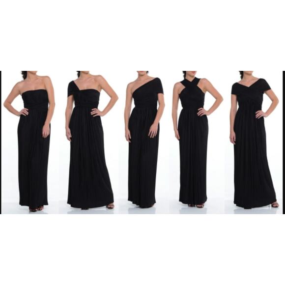 Sacha Drake Grecian Convertible Maxi Dress Pleated - Picture 3 of 11